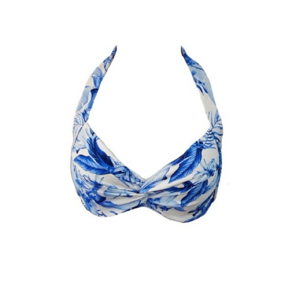 Tommy Bahama Indigo Garden Twist Front Underwire Bikini - 34B - New
